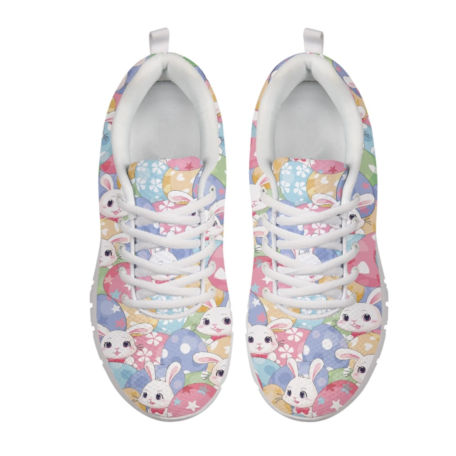 Coloranimal Rabbit Flowers Women's Running Shoe Soft Comfortable Mens Sports Tennis Shoes for Gym
