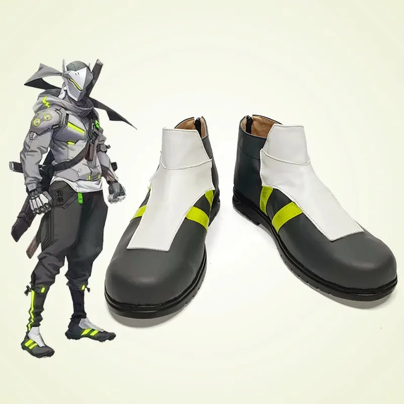 

Игра Overwatch Shimada Genji, обувь для косплея, ботинки, аксессуары для Хэллоуина, изготовленные на заказ