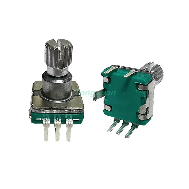 5pcs EC11 Encoder Switch With Push Button 30 Positions Rotary Encoder Code Switch 5pin 12.5mm D Half Plum Shaft