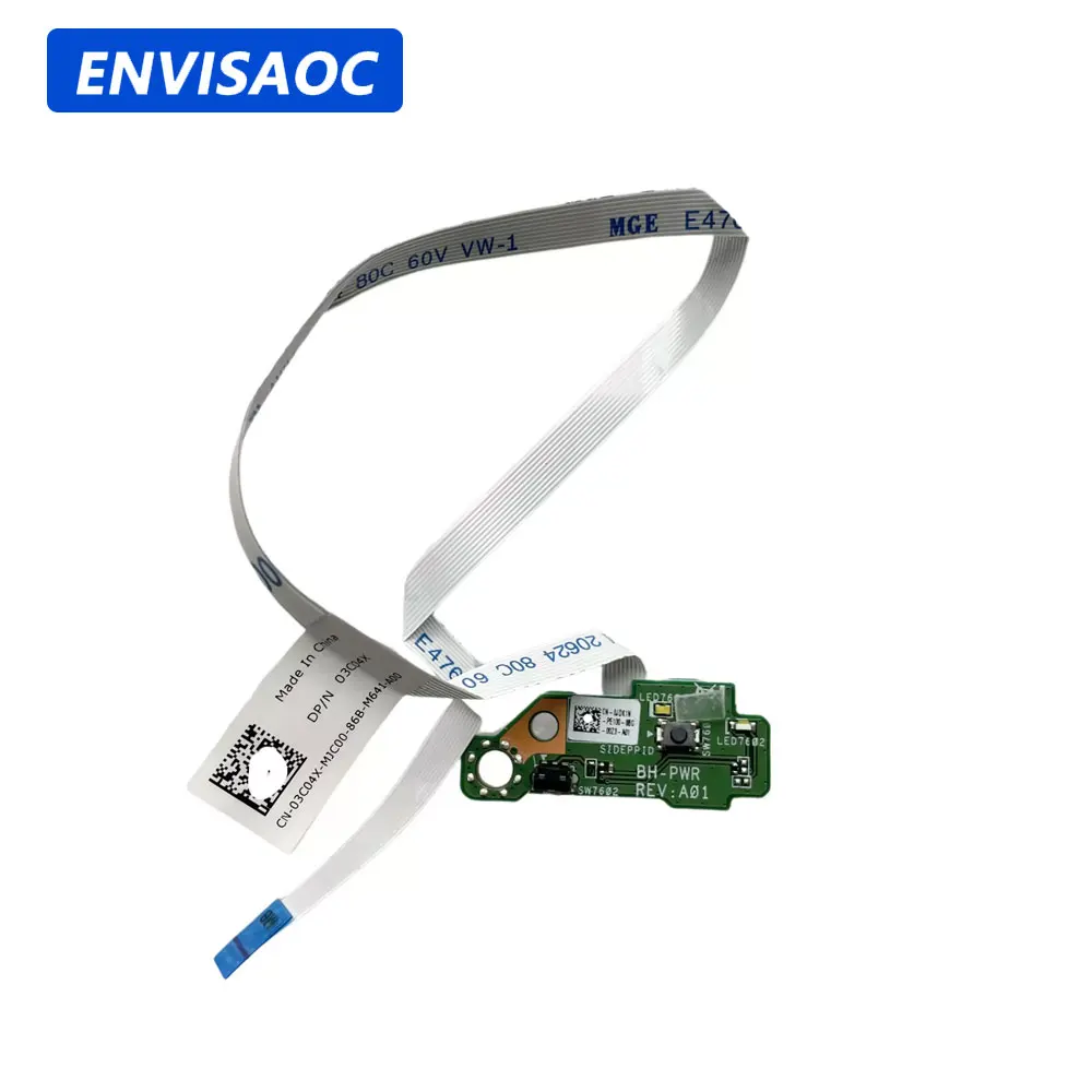 OEM For Dell Optiplex 5260 5270 7400 7470 7770 5480 AIO All-in-One Desktop Switch Power Button Board with Cable 03M3XY 0JDK1N