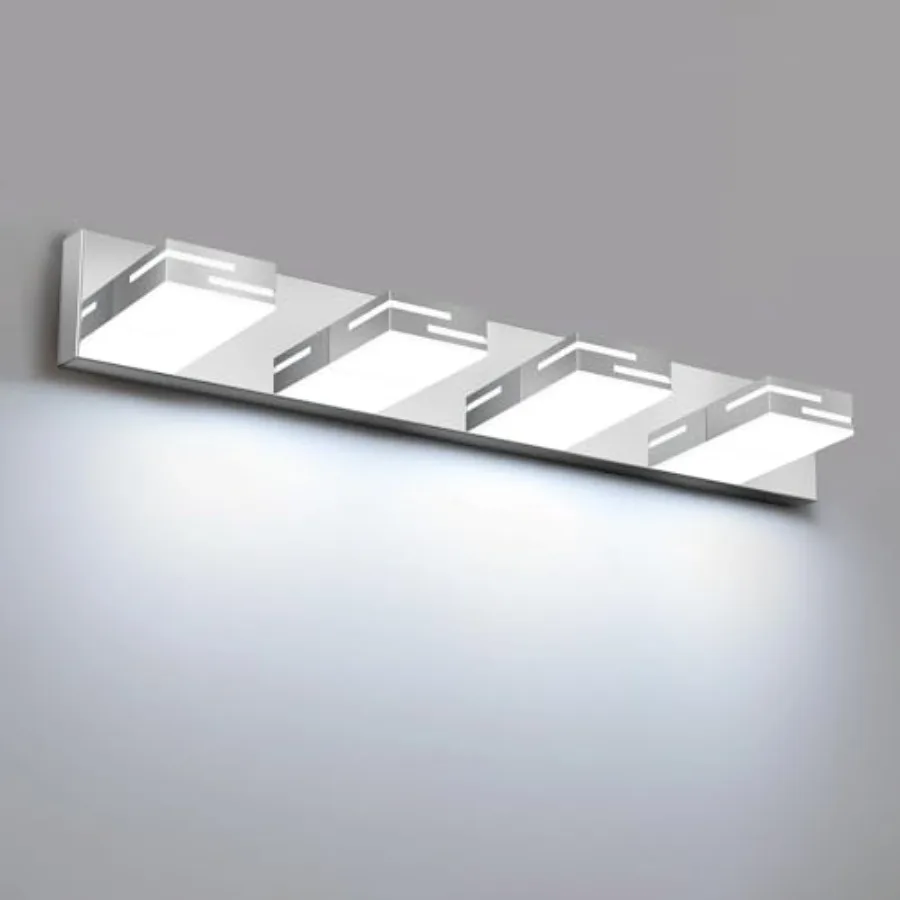 LED Modern Bathroom Vanity Light Fixtures, 4-Light 28-inch Dimmable Vanity Lights for Bathroom Lighting Fixtures Over Mirror, w