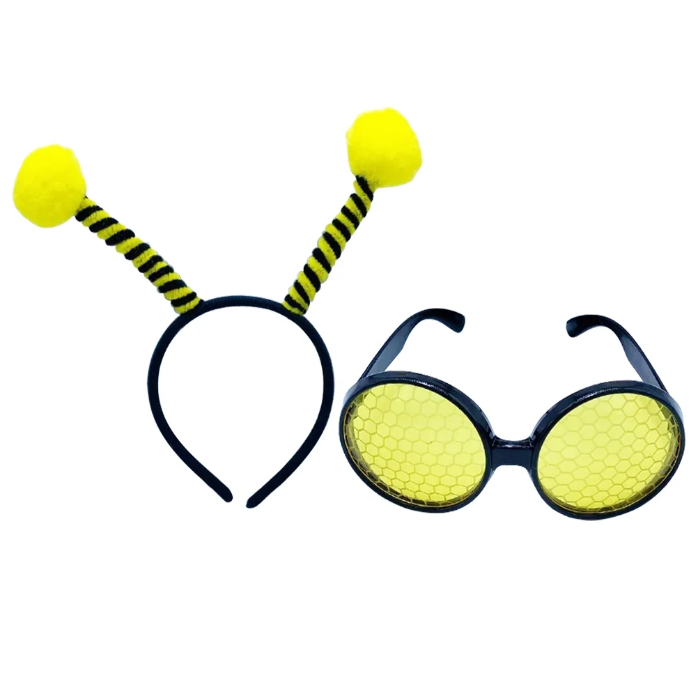 Bee Headband Glasses Carnival Costume Prop Sunglasses Halloween Apparel Hair Accessory Party Ornaments