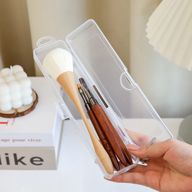 1 pçs ferramenta da arte do prego caixa de armazenamento vazio pinças clippers canetas polimento prego buffer arquivos recipiente plástico