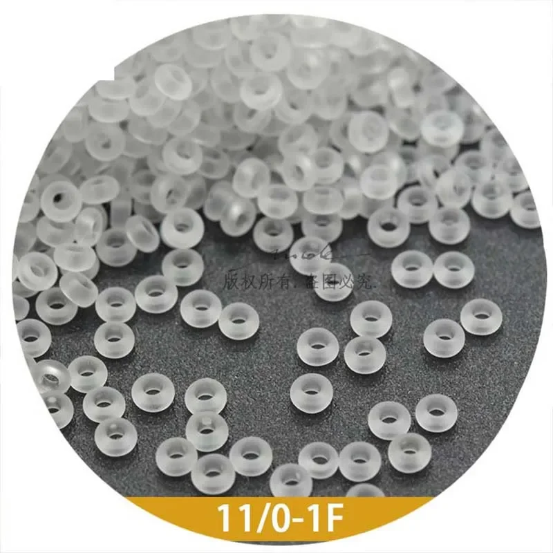 Perles de rocaille TOHO faites à la main, matériel de bricolage, 11/0 perles rondes transparentes de 2mm, pour la fabrication de bijoux