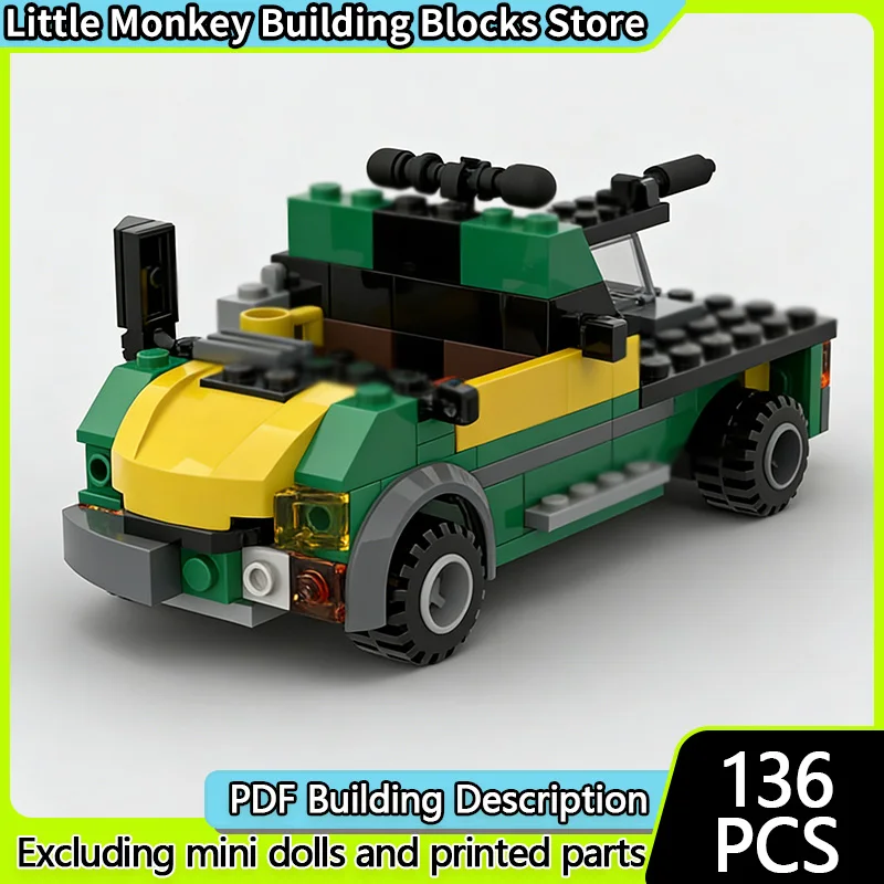 

Speed Racing Car Model MOC Building Bricks American Pickup Truck Modular Technology Children Holiday Gifts Assemble Toys Suit