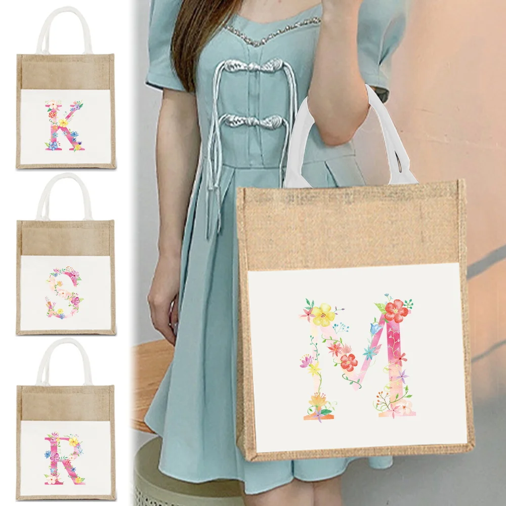 Linen‑style shopping bag Suitable for outdoor outings Storage bag for items Suitable for mall shopping