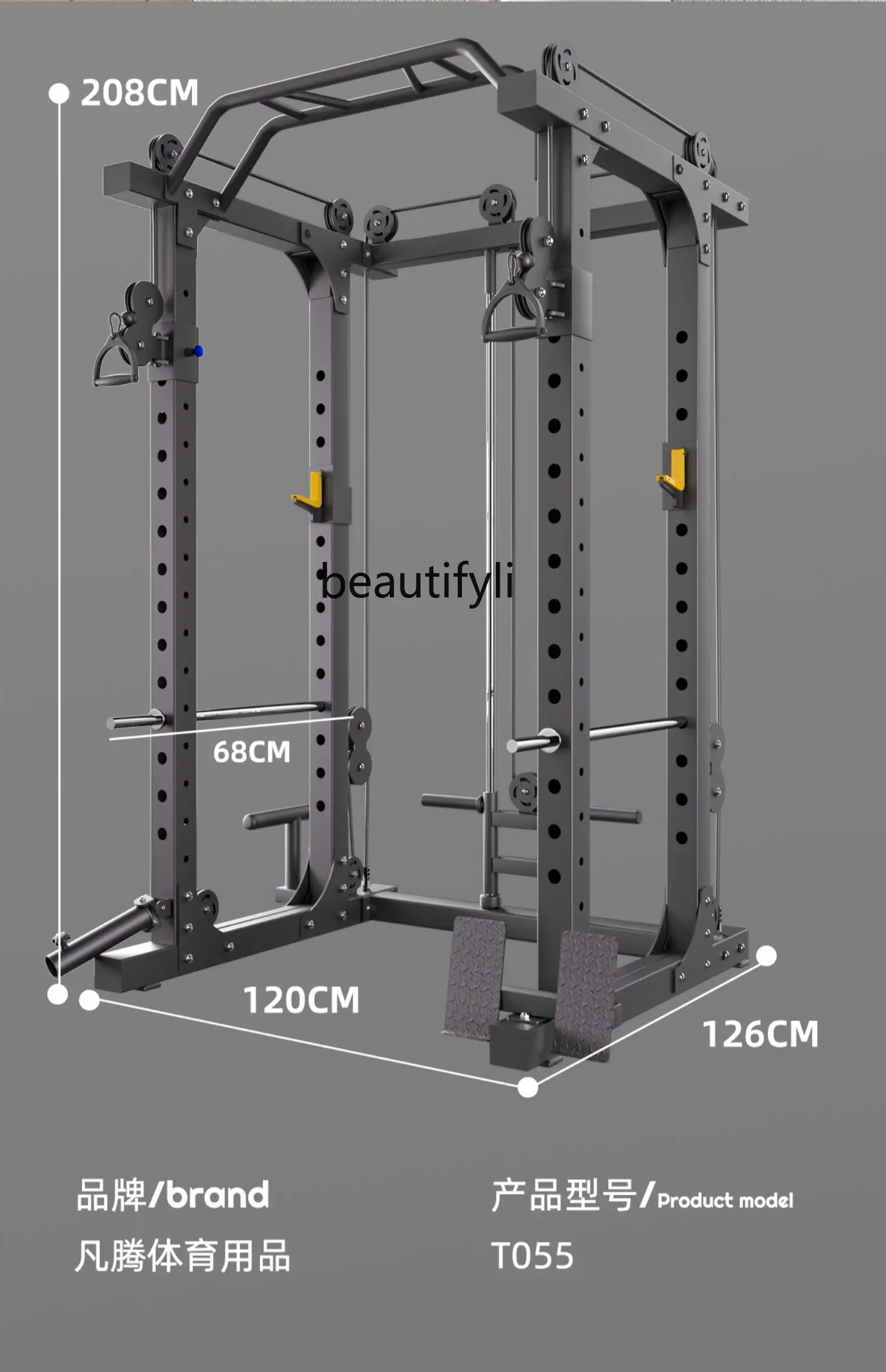 Fitness home multi-functional fitness equipment high pull-down, comprehensive trainer squat bench press