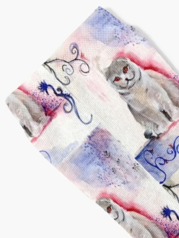 Scottish Fold Socks with print Climbing loose Designer Man Socks Women's