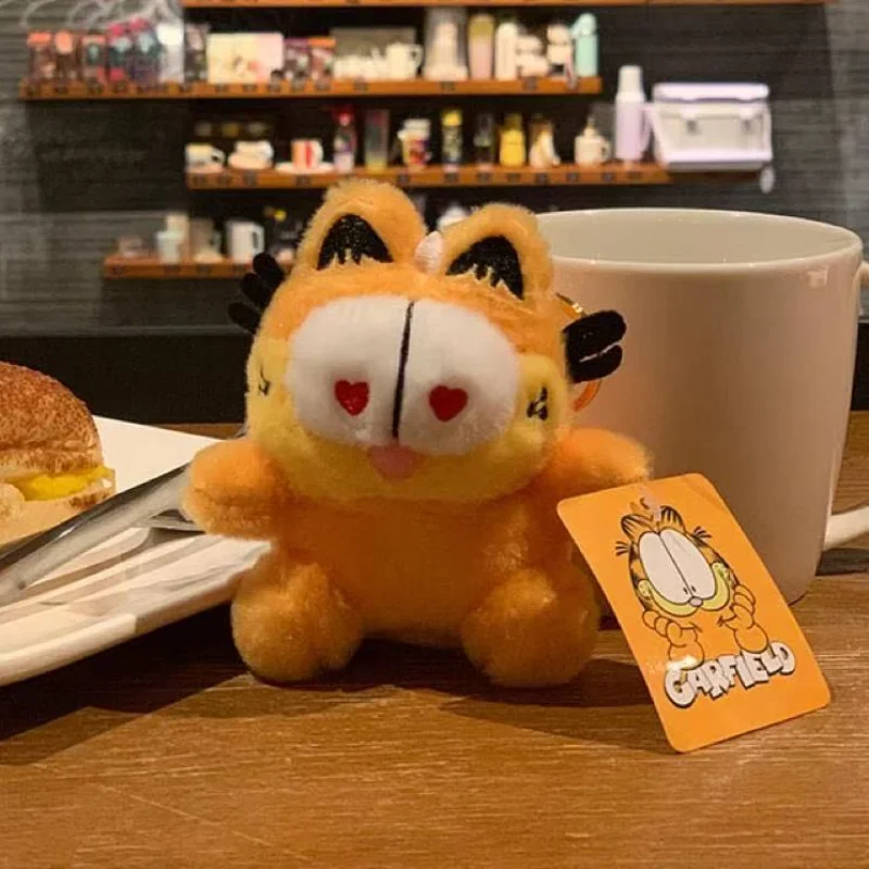 Cartoon Classic Image Garfield Plush Plush Toy Keychain Cute Backpack Decoration Zipper Anime Doll Couple Creative Gift