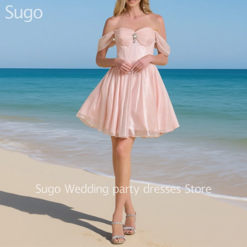 

Customized Short Pink Homecoming Dresses for Special Events Off Shoulder Teenager Woman Party Cocktail Dress Summer 2025