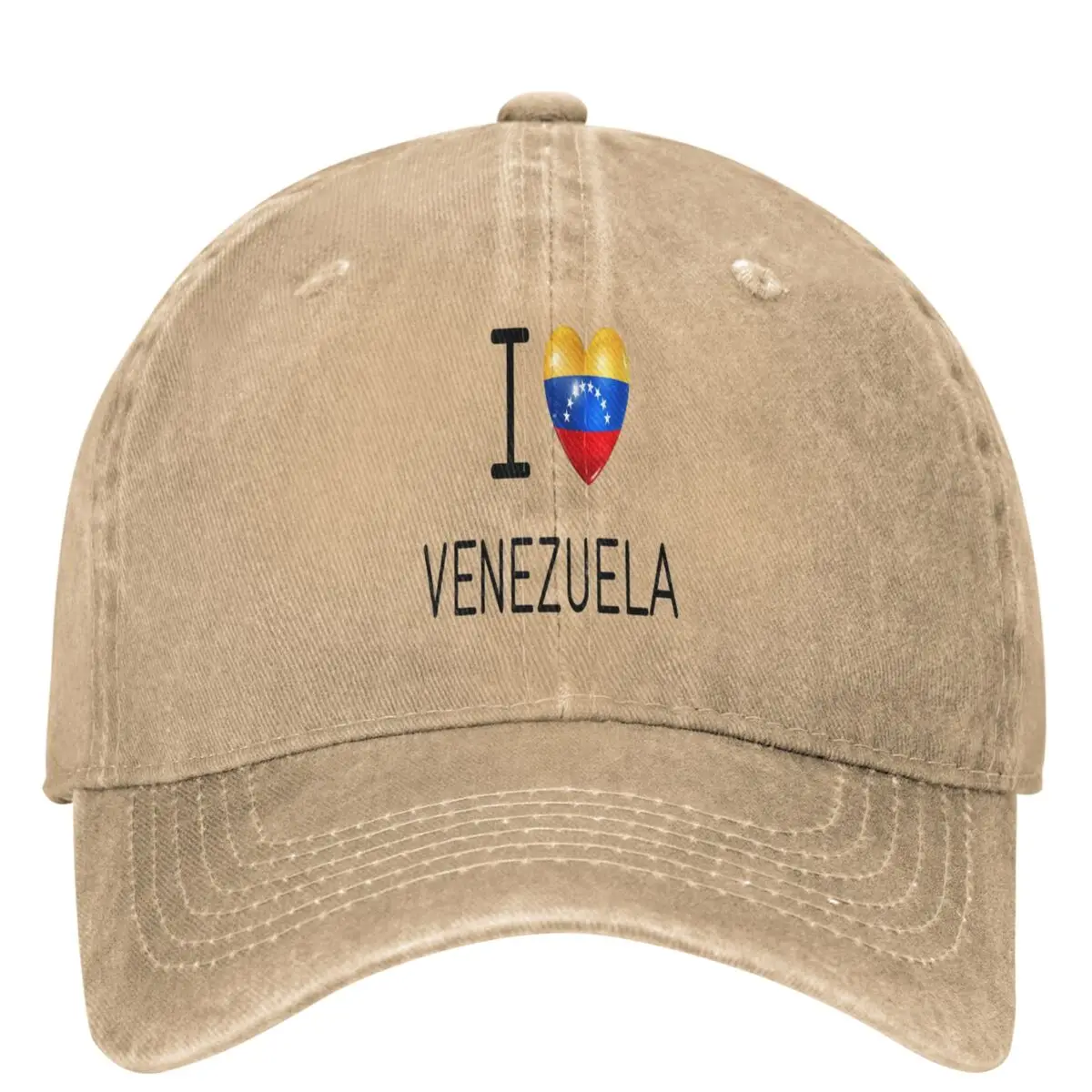 Kocham Venezuela Trucker Hat Akcesoria Vintage Distressed Denim Washed Venezuelan Casquette Nakrycia głowy dla mężczyzn Kobiety Kapelusze Czapka