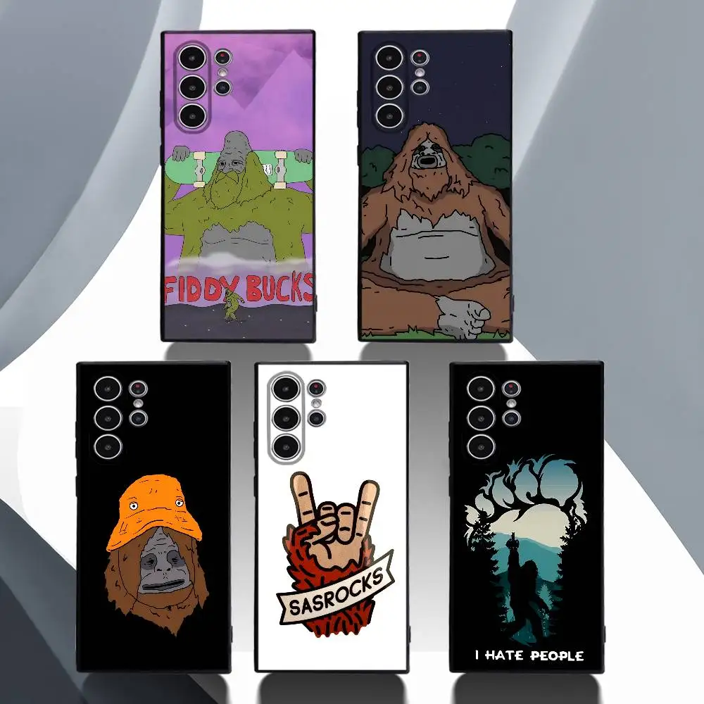 

S-Sassy The S-Sasquatch Phone Case for Samsung Galaxy S25 S24 S23 S22 S21 S20 Ultra Plus Shockproof Frosted Soft Cover Funda