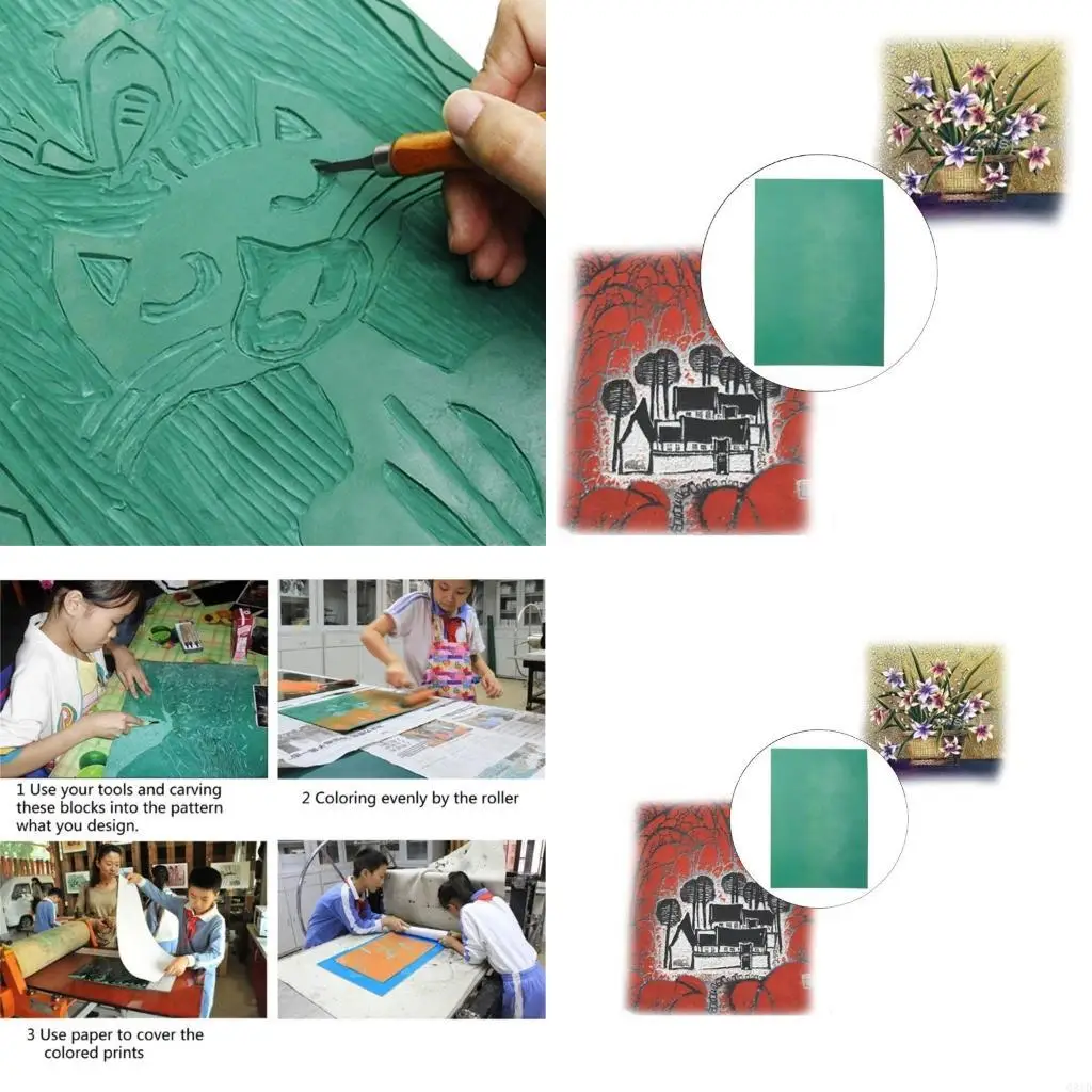 Rubber Blocks for Custom Stamps Engraving Rubber Sheet Printmaking Tool Supplies