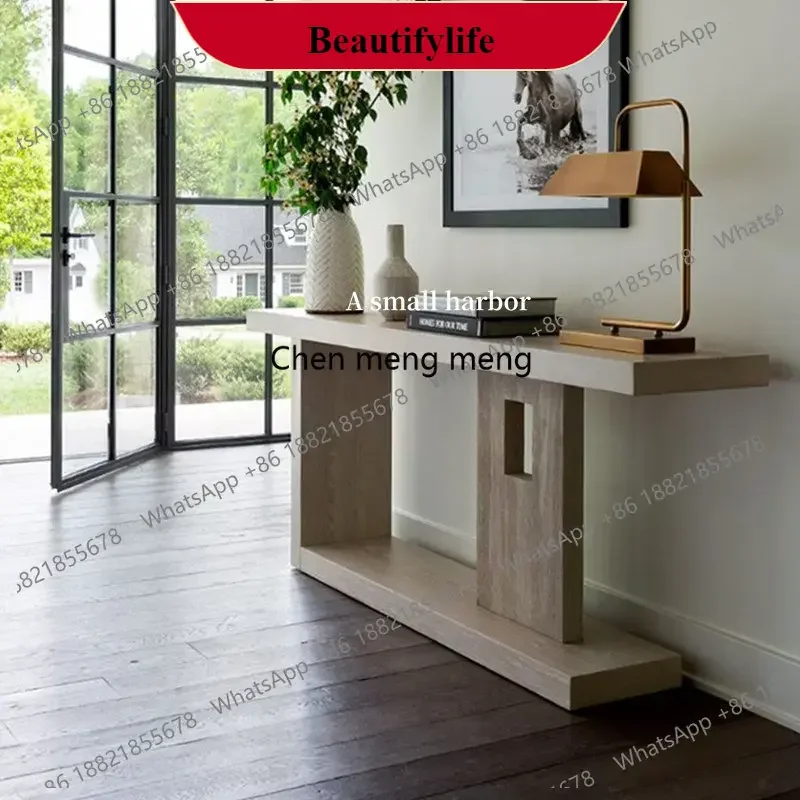 

M138American solid wood entrance table French simple living room storage table foyer storage cabinet retro bedside decoration t