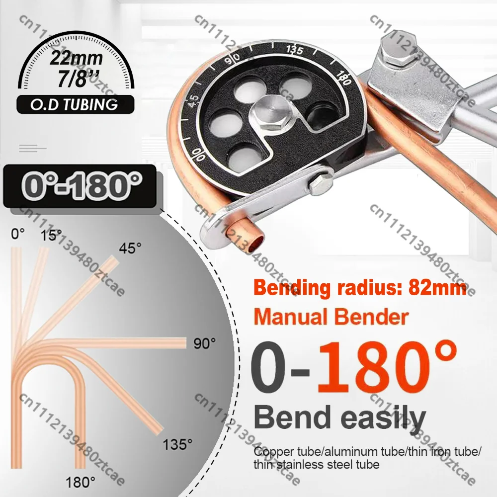 7/8 Inch 22mm OD Inch Metric Manual Pipe Bender For Copper Aluminum Iron Stainless Steel Thin Tube