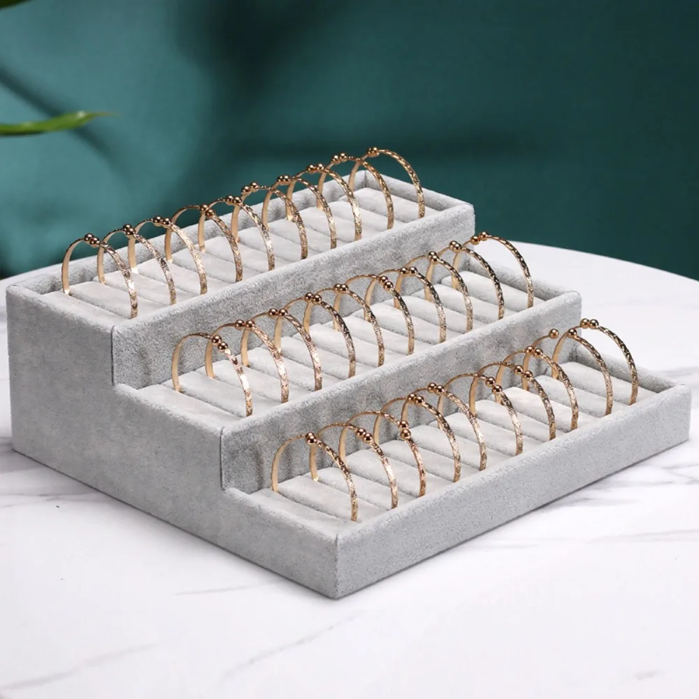 Bangle Display Tray - 30 Slot Showcase Organizer for Bangles 3-Tier Bangle Organizer Display Bracelets Tray Holder Jewelry