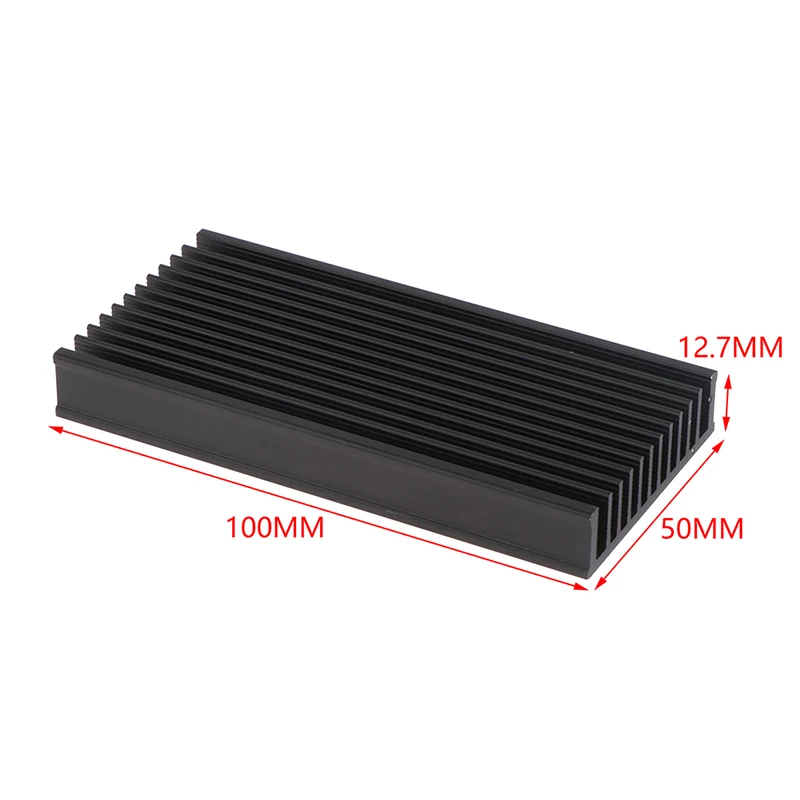 [E] 1Pc 50*100*12.7mm Aluminum Heatsink Cooler Radiator For High Power LED IC Fan Power Amplifier Heat Sink - view 6