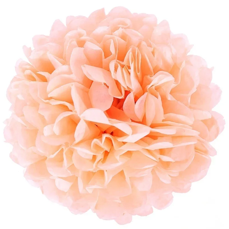 1Pc 10/15/20/25/30/35cm Round Paper Flower Balls For Home Garden Wedding Holidays Birthday Party Decoration DIY Crafts Supplies