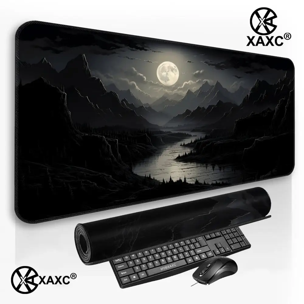 Night Moonlight large cool mouse pad laptop non-slip esports office desk mat game player mousepad mini PC desktop accessories