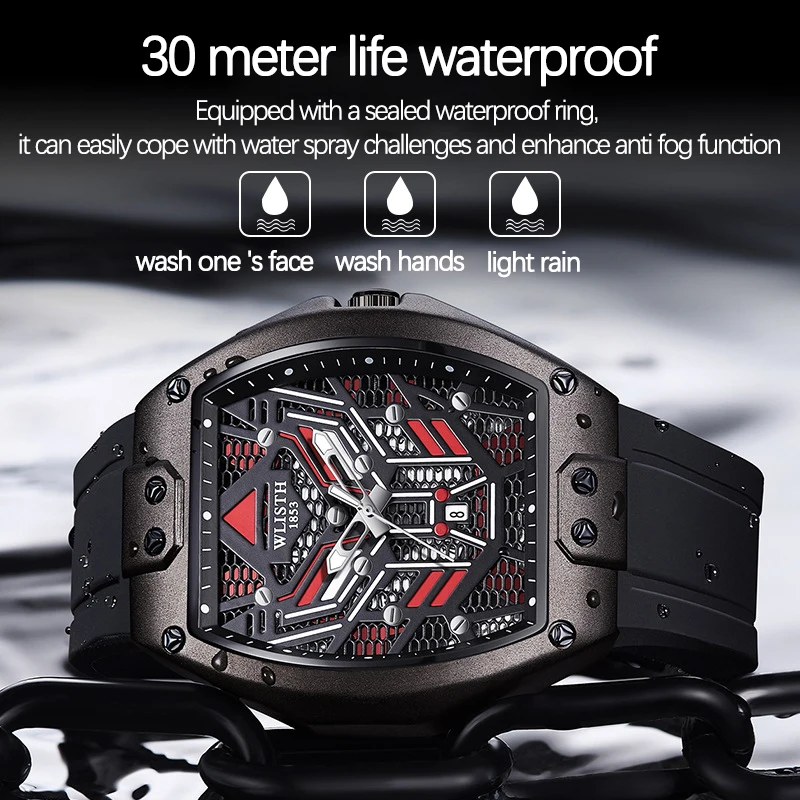 ZH142 ファッショナブルでカジュアルなメンズウォッチ、クールなスポーツカレンダー、防水メンズウォッチ、トレンディな時計、ギフト、男性用腕時計