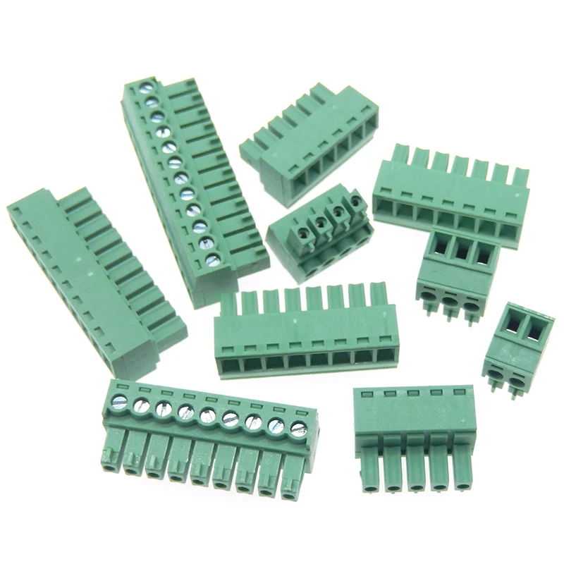 5PCS KF2EDGK3.81mm terminal Phoenix Plug 3-bit 4-core 5-hole 6P green 7-pair connector 8Pin EDG