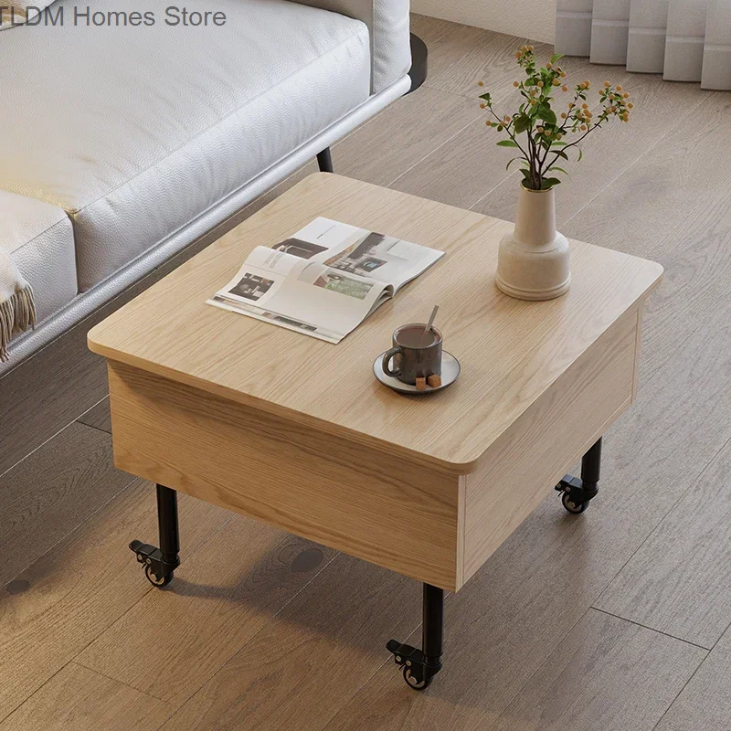 Small Top Nordic Books Lift Coffee Living Room Table Table Small Mobile Center Folding Meubles De Salon Living Room Furniture