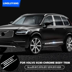 For volvo XC90 2015-2018 ABS Chrome Side Door Body Molding Trim Strip Protector Guard Cover Sticker Exterior Car Accessories