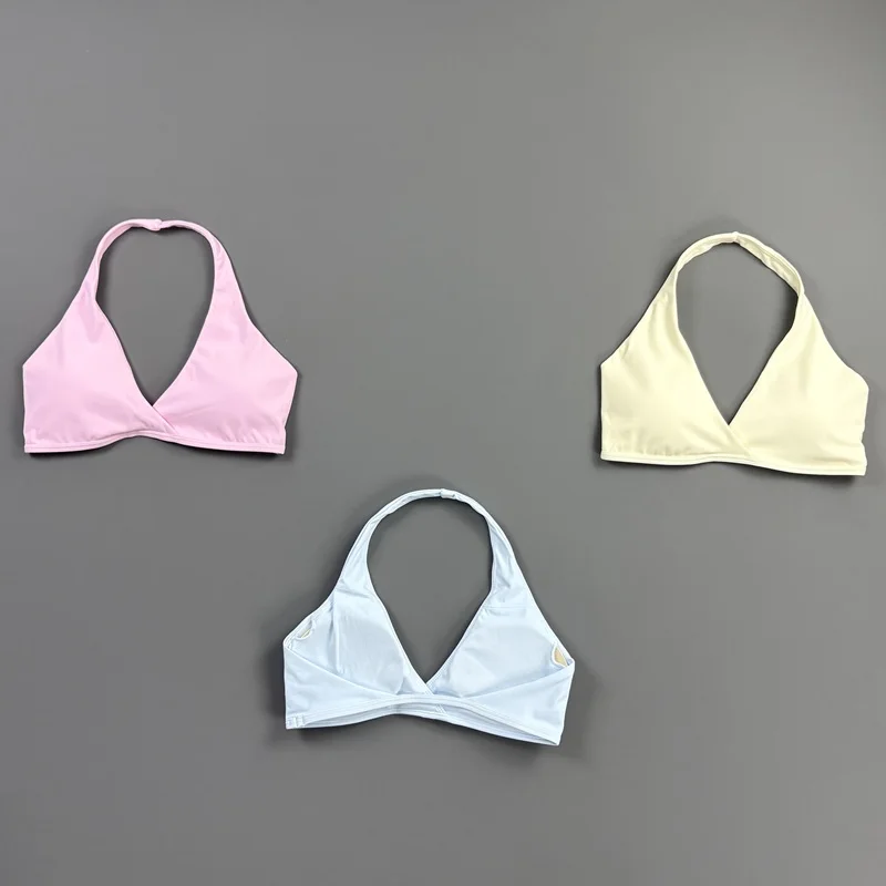 Women Gym Bra Backless Fitness Top Removable Pad Yoga Wear Stretchy Tight Fit Sportswear Pilates Casual Running Workout Bra