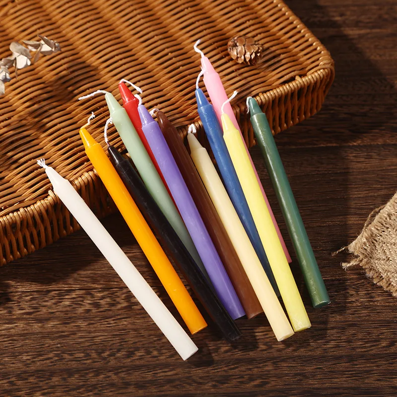 

12PCS 16*1.2CM Color Taper Candles for Wedding Decoration Birthday Festival Table Decor Classic Long Stick Nordic Candles Set