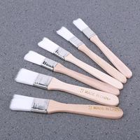 6Pc Chip Wooden Handle Wall Furniture Painting Brush For Stains Varnishes Glues Nylon Thickened Painting Chip Paint