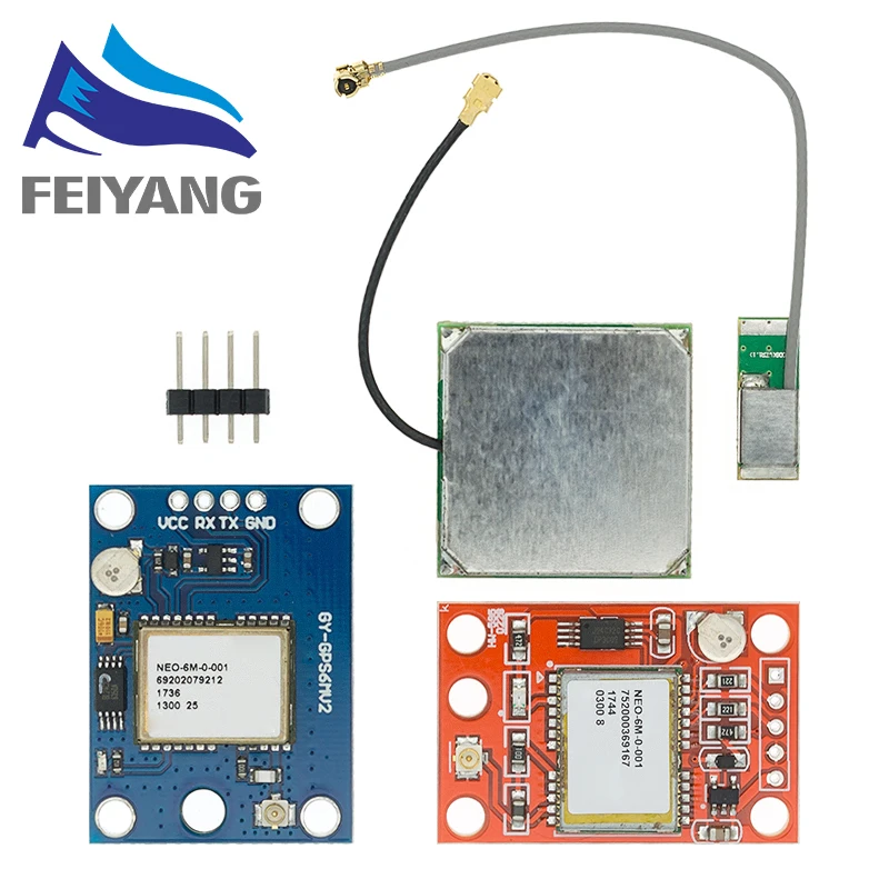 NEO-6M GPS Module GY-GPS6MV2 NEO6MV2 Buit-in EEPROM APM2.5 Antenna 3V-5V RS232 TTL Board for Arduino Flight Control