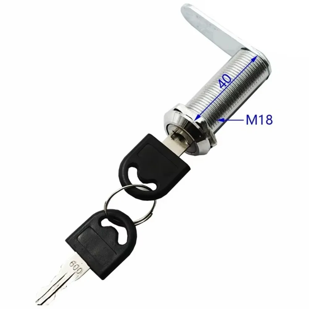 Practical 16/20/25/30mm Cam Lock Silver Metal Cabinet Door Lock with 2 Keys Easy Replacement Locker Lock Cupboard