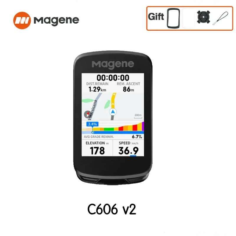 Magene C606V2 Touchscreen GPS Fietscomputer WiFi Snelheidsmeter Fietsen Klim Stopwatch Kilometerteller Bluetooth Ant Navigatie - afbeelding 1