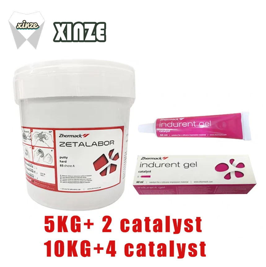 

5 кг/10 кг Zhermack Zetalabor силиконовая резина + два катализатора конденсатая силиконовая резина слепочные материалы стоматологическая лаборатория