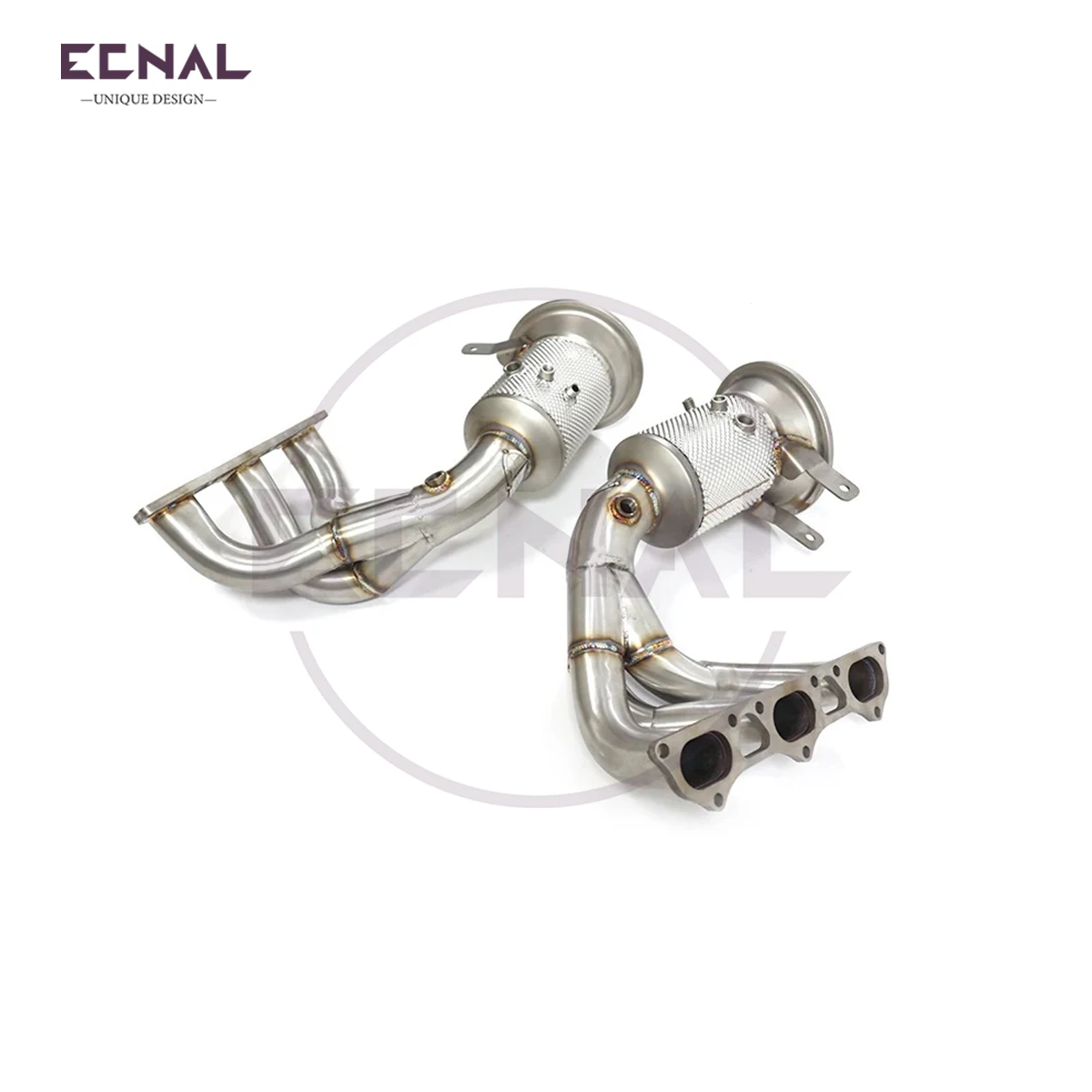 Ecnal Exhaust Manifold Downpipe for Porsche 992 GT3 4.0T 2019+ High Quality SS304 Car Sport Exhaust Pipe System