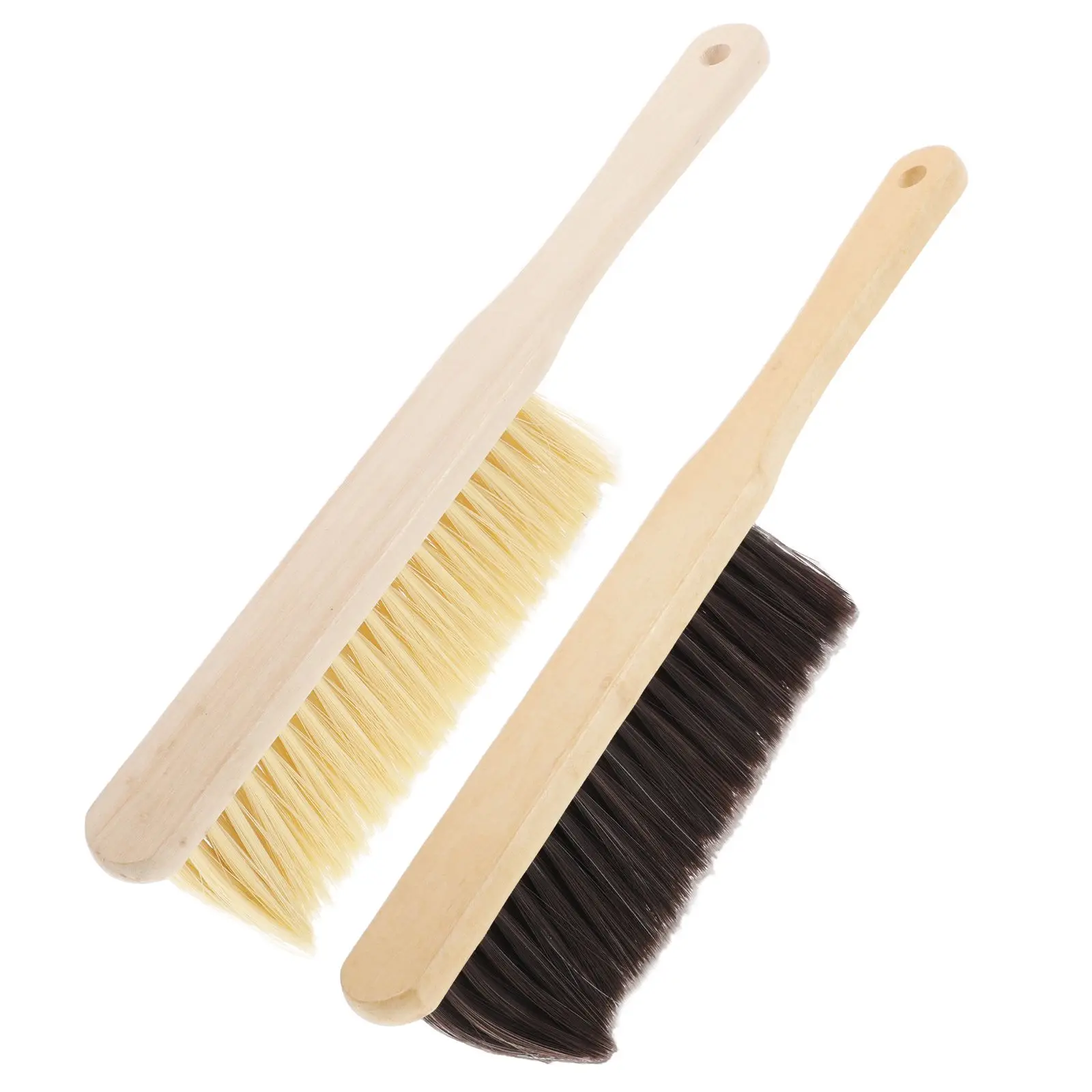 

2 Pcs Brush Soft Wooden H for Cleaning Furniture Clothes Cars Bed Dusting Brushes Soft Brush With