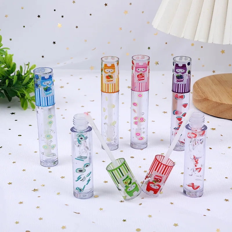 24Pcs Fruit Slices Lip Gloss Set Cute Vitamin E Lip Gloss Clear Moisturizing Lip Oil Lips Care Wholesale 24pcs