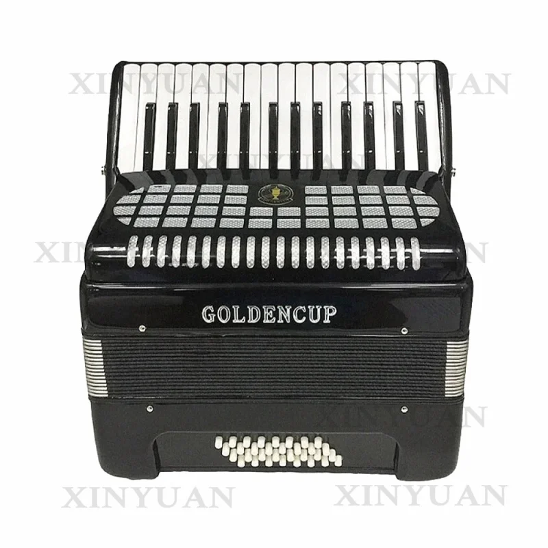 Piano Accordion JP3032A, Portable Student Instrument with 30 Keys, 32 Bass and Blue Celluloid Appearance