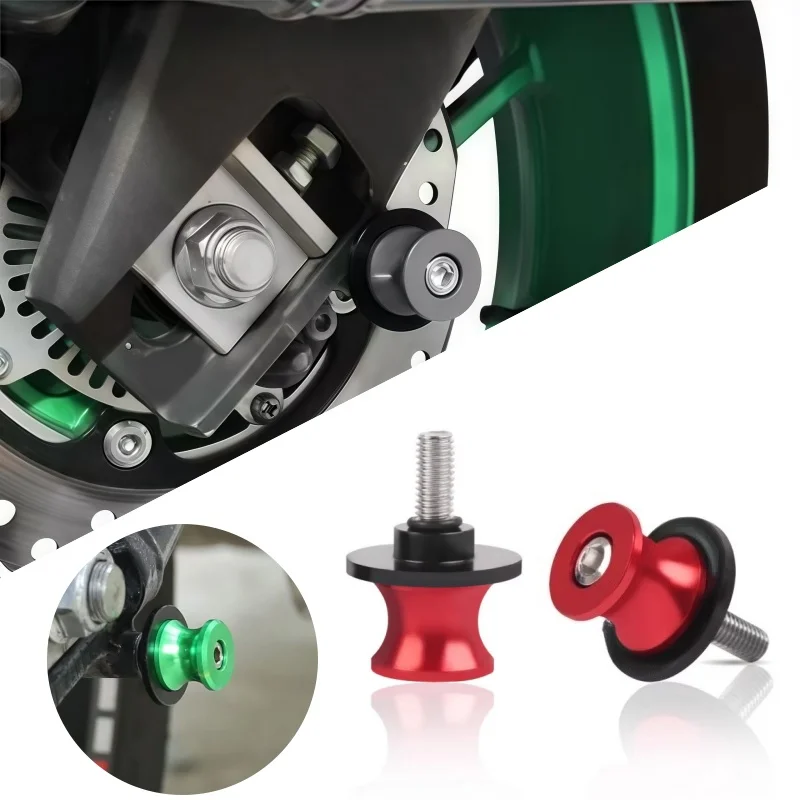 For GSXR 125/150/600/750/1000 GSX-R Spools Sliders Stand Screws CNC M8 Motorcycle Accessories Swingarm 1Pair Bolts