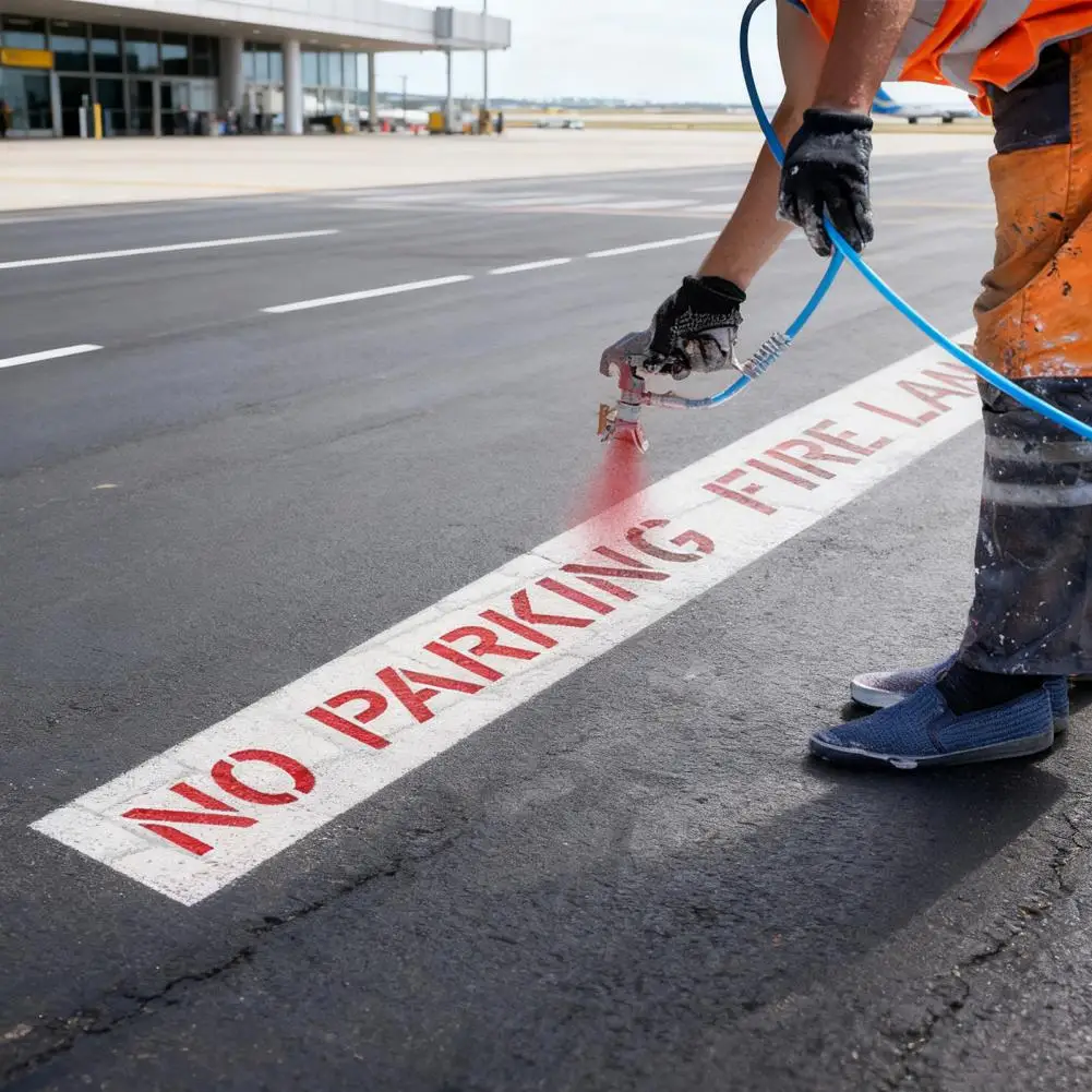 Flexible Silicone Stencil Portable Parking Sign Template No Parking Lane Stencil Kit Reusable Silicone Spray Painting Template