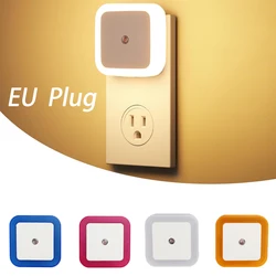 Luz LED nocturna Mini Sensor de luz Control 220V UE EE. UU. enchufe lámpara de luz nocturna para niños luces de vida