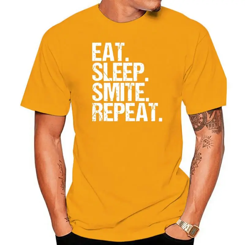 Eat Sleep Smite Repeat RPG Roleplaying Sweats Men's Funky Comics Hoodies Fall Sweatshirts Cozy Long Sleeve Clothes