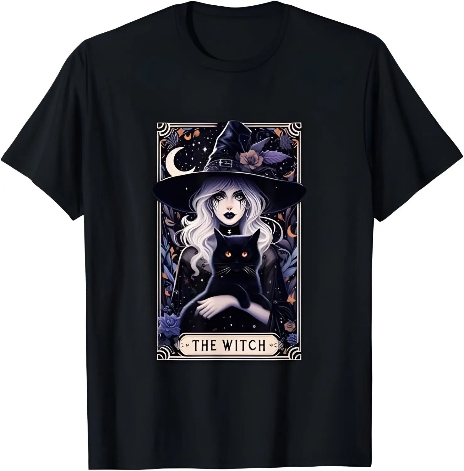 

The Witch Halloween Witch Cat Retro Salem Witches Design T-Shirt