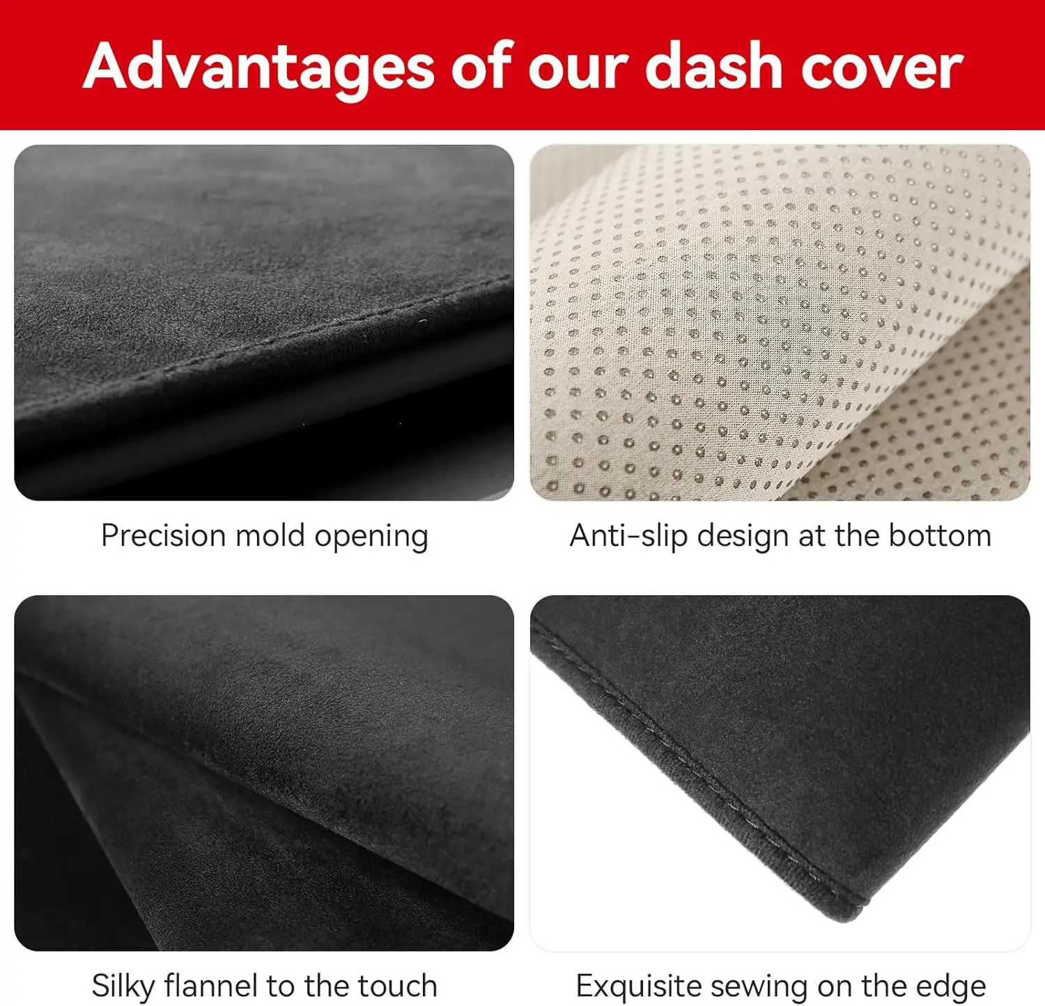Dash Cover for Toyota 2025 2026 Camry Accessories Flannel Dashboard Cover Dash Mat Center Console Cover Sunshield Protector Pad - Image 4