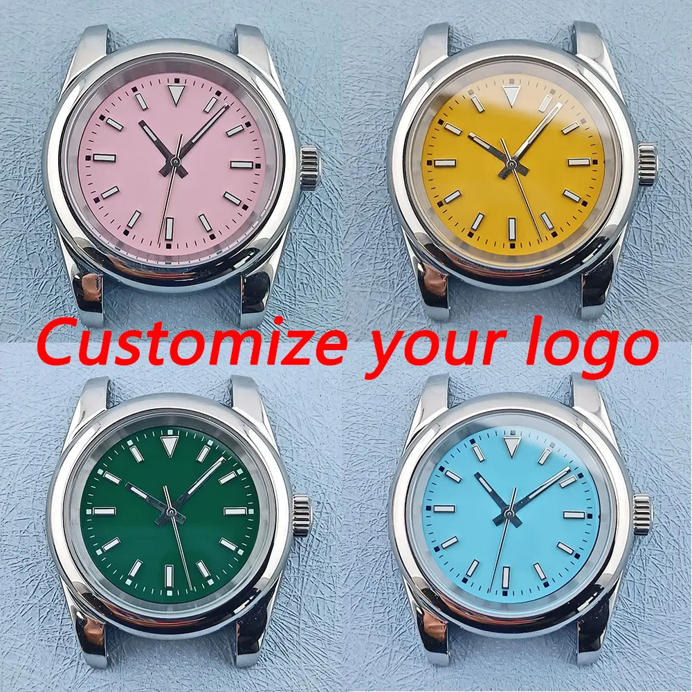 

36mm NH34 NH35 NH36 Watch case for NH34 NH35 NH36 movement mounted 316L stainless steel sapphire glass 100m waterproof