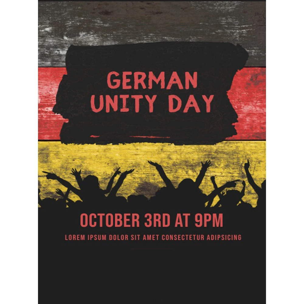 3x5Ft Flag of German Unity Day October 3 Banner For Decoration