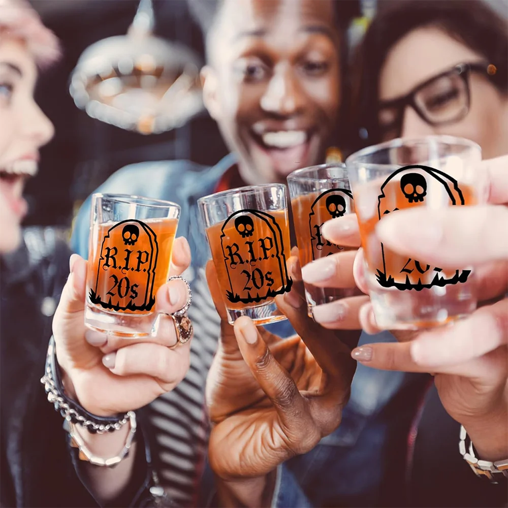 

"RIP 20s’ 30th Birthday Shot Glass 2oz Short Black Hilarious Gifts for Her & 30th Decorations Birthday Party Favors Item Decor