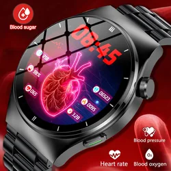 2024 nuovo trattamento Laser tre High Smart Watch Men frequenza cardiaca zucchero nel sangue acido urico Health Tracker SmartWatch per Huawei Xiaomi