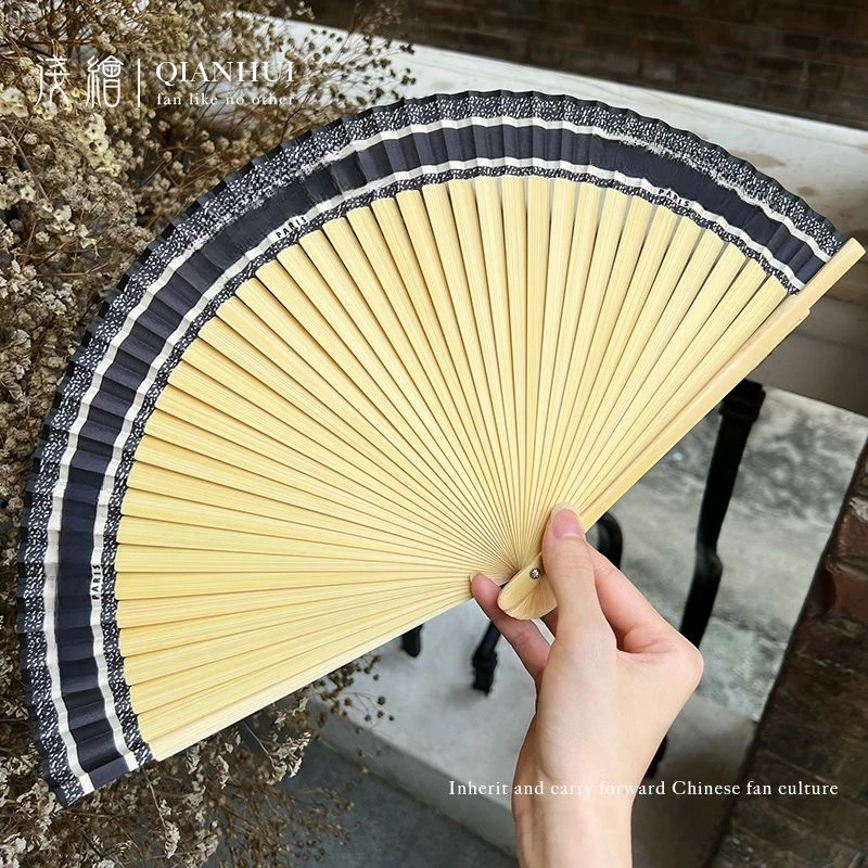 Customized Retro Folding Fan Chinese Style Handmade VIP Limited Edition Christmas Gift Party Portable Bamboo Fan Home Decoration