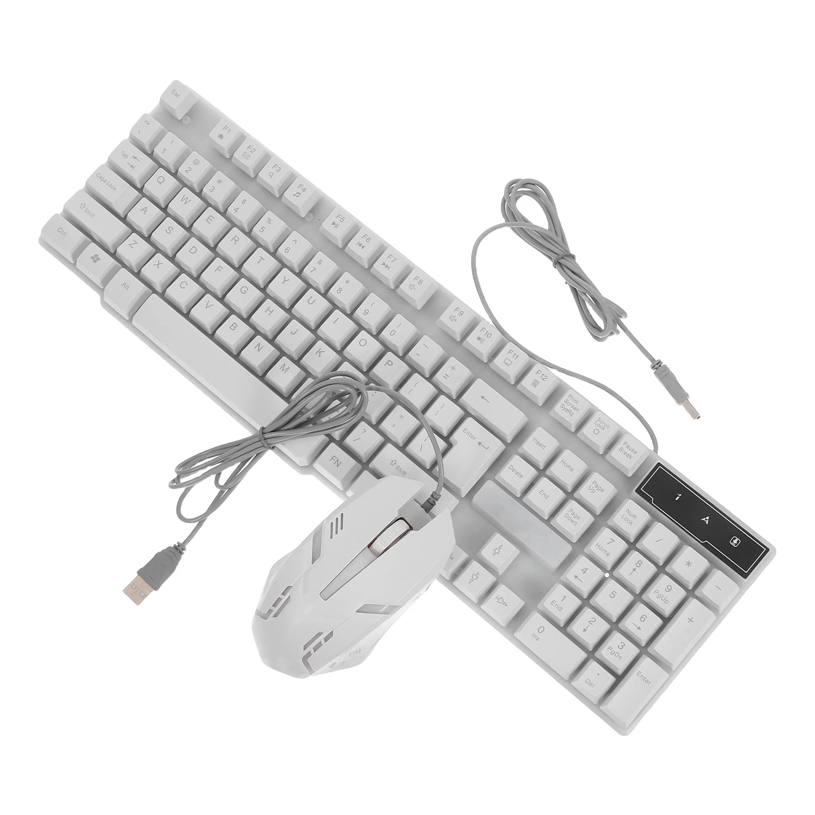 

Rgb Backlit Wired Keyboard Usb Computer Gaming Keyboard Ergonomic Design Durable Practical For Daily Use Gift Choice White